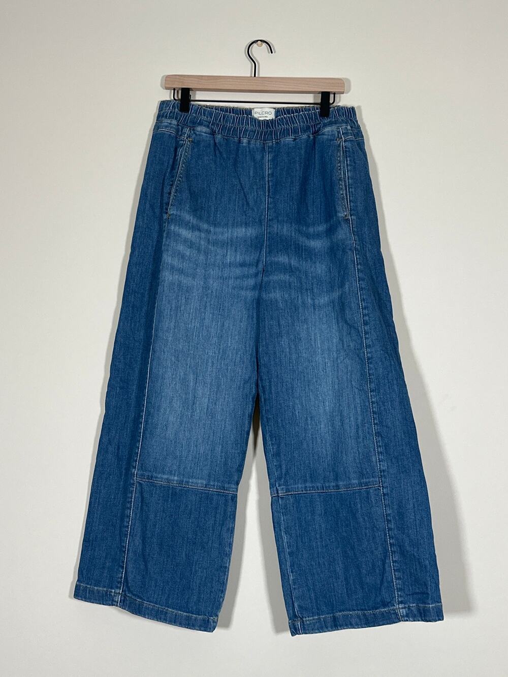 Pilcro Izzie Pull-On Barrel Jeans Large Anthropologie Relaxed Denim